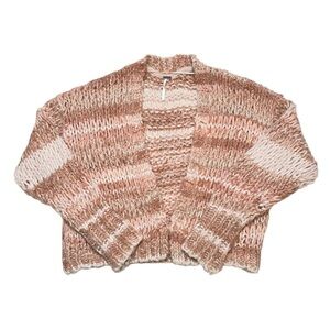 FP Wanderer chunky knit crop open cardigan small